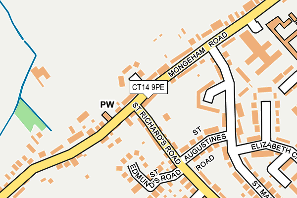 CT14 9PE map - OS OpenMap – Local (Ordnance Survey)