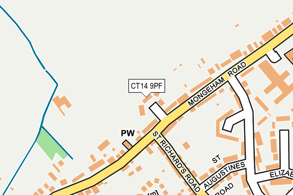 CT14 9PF map - OS OpenMap – Local (Ordnance Survey)