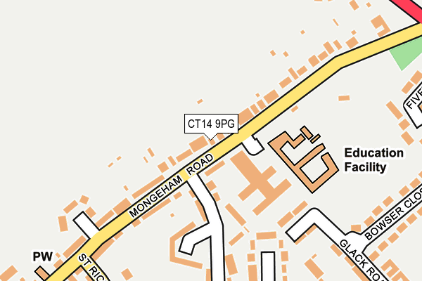 CT14 9PG map - OS OpenMap – Local (Ordnance Survey)