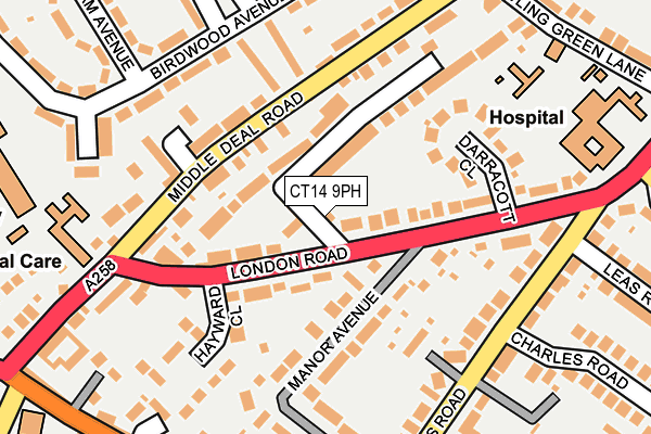 CT14 9PH map - OS OpenMap – Local (Ordnance Survey)