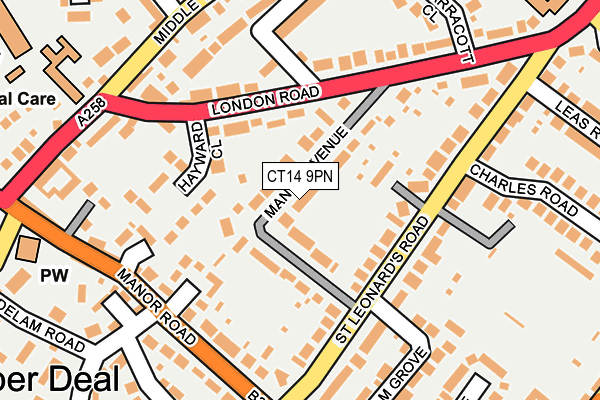 CT14 9PN map - OS OpenMap – Local (Ordnance Survey)