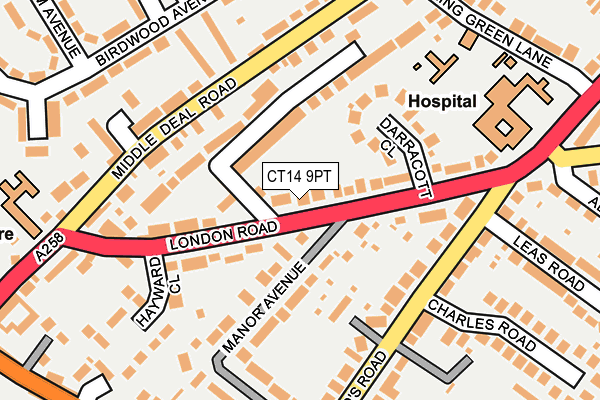 CT14 9PT map - OS OpenMap – Local (Ordnance Survey)