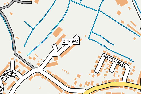 CT14 9PZ map - OS OpenMap – Local (Ordnance Survey)