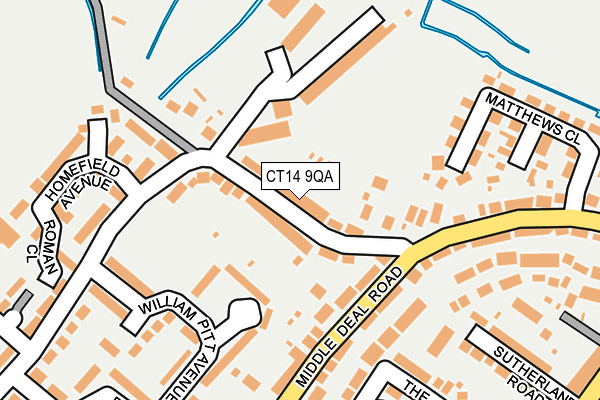 CT14 9QA map - OS OpenMap – Local (Ordnance Survey)