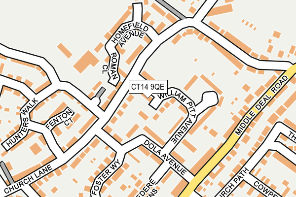 CT14 9QE map - OS OpenMap – Local (Ordnance Survey)