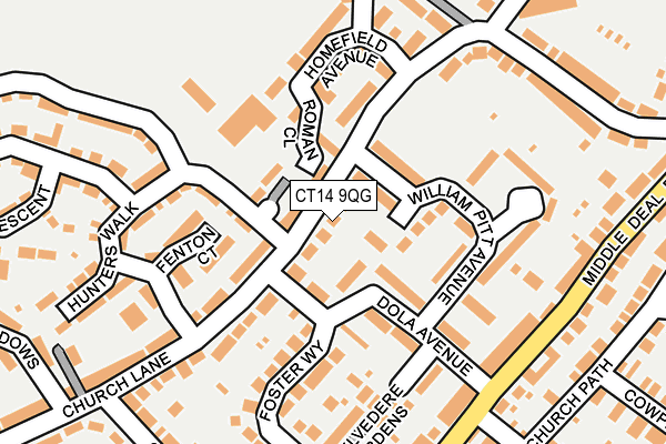 CT14 9QG map - OS OpenMap – Local (Ordnance Survey)