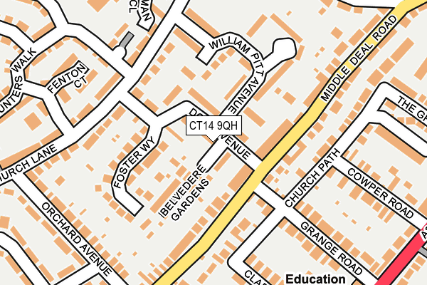 CT14 9QH map - OS OpenMap – Local (Ordnance Survey)
