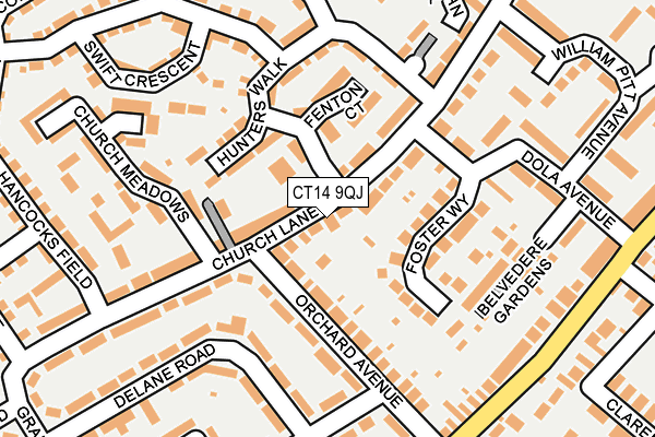 CT14 9QJ map - OS OpenMap – Local (Ordnance Survey)