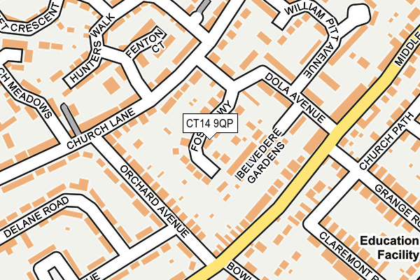 CT14 9QP map - OS OpenMap – Local (Ordnance Survey)