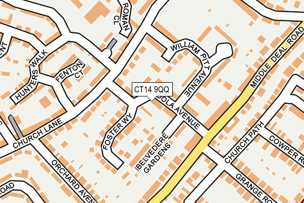 CT14 9QQ map - OS OpenMap – Local (Ordnance Survey)