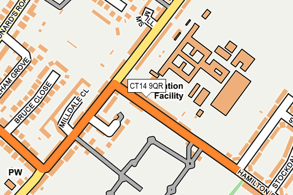 CT14 9QR map - OS OpenMap – Local (Ordnance Survey)