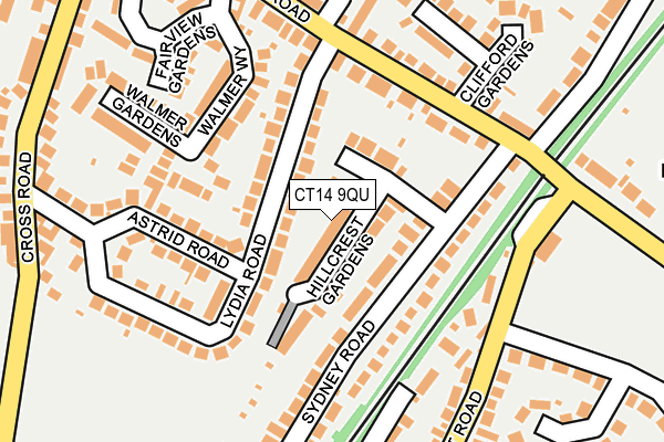 CT14 9QU map - OS OpenMap – Local (Ordnance Survey)