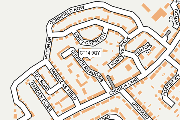 CT14 9QY map - OS OpenMap – Local (Ordnance Survey)