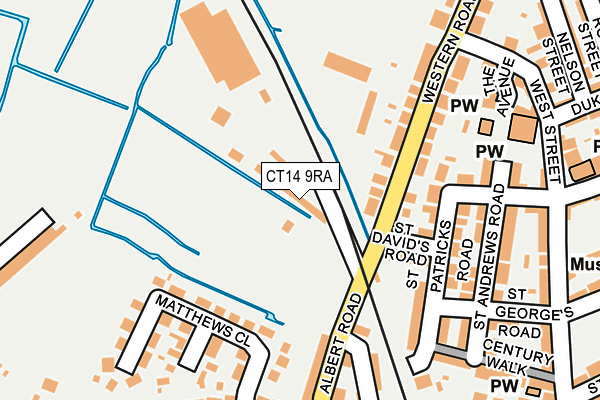 CT14 9RA map - OS OpenMap – Local (Ordnance Survey)
