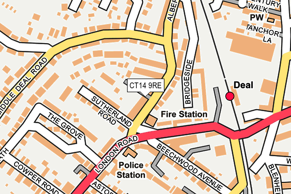 CT14 9RE map - OS OpenMap – Local (Ordnance Survey)