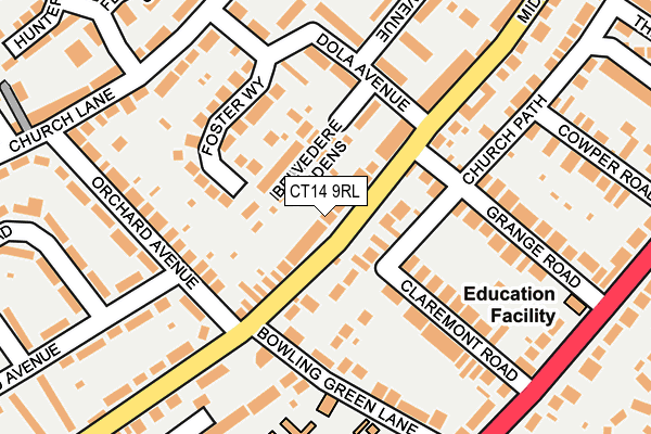 CT14 9RL map - OS OpenMap – Local (Ordnance Survey)