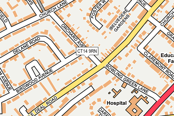 CT14 9RN map - OS OpenMap – Local (Ordnance Survey)