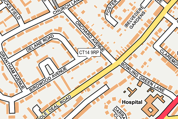CT14 9RP map - OS OpenMap – Local (Ordnance Survey)