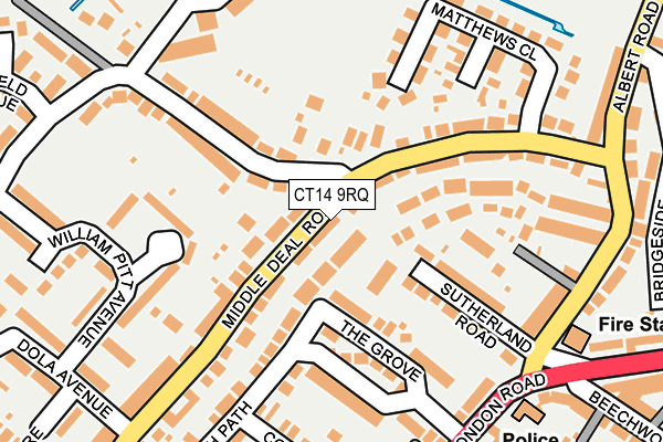 CT14 9RQ map - OS OpenMap – Local (Ordnance Survey)