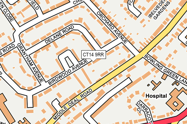 CT14 9RR map - OS OpenMap – Local (Ordnance Survey)