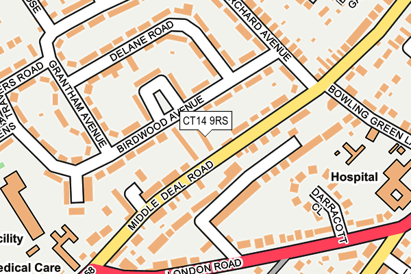 CT14 9RS map - OS OpenMap – Local (Ordnance Survey)