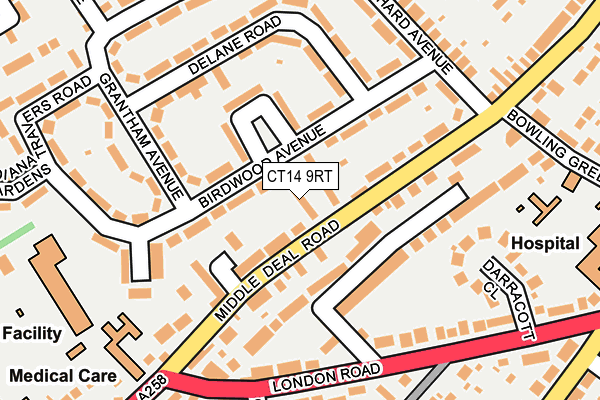CT14 9RT map - OS OpenMap – Local (Ordnance Survey)