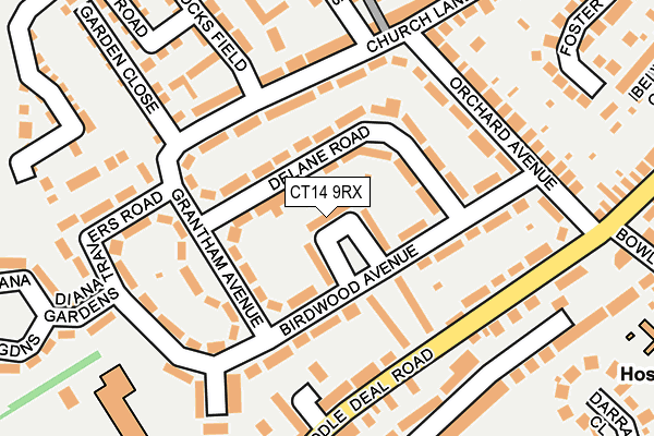 CT14 9RX map - OS OpenMap – Local (Ordnance Survey)