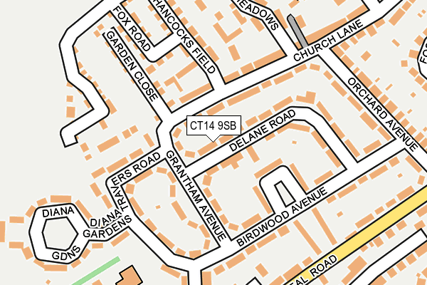 CT14 9SB map - OS OpenMap – Local (Ordnance Survey)