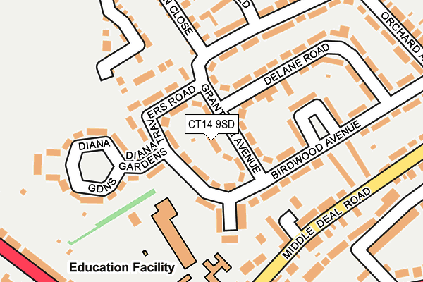 CT14 9SD map - OS OpenMap – Local (Ordnance Survey)
