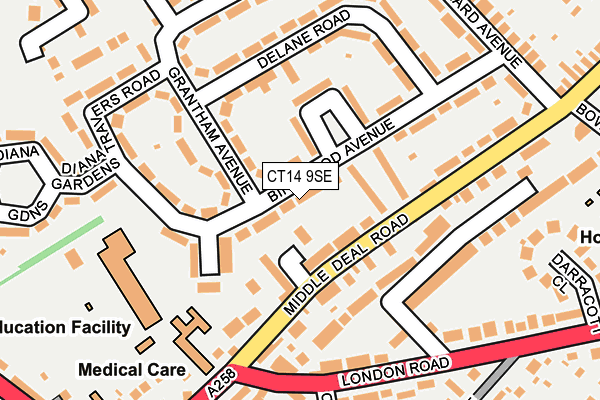 CT14 9SE map - OS OpenMap – Local (Ordnance Survey)