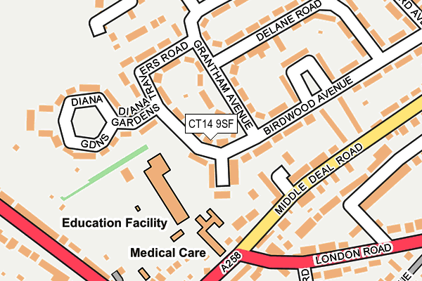 CT14 9SF map - OS OpenMap – Local (Ordnance Survey)