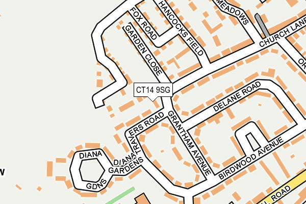 CT14 9SG map - OS OpenMap – Local (Ordnance Survey)