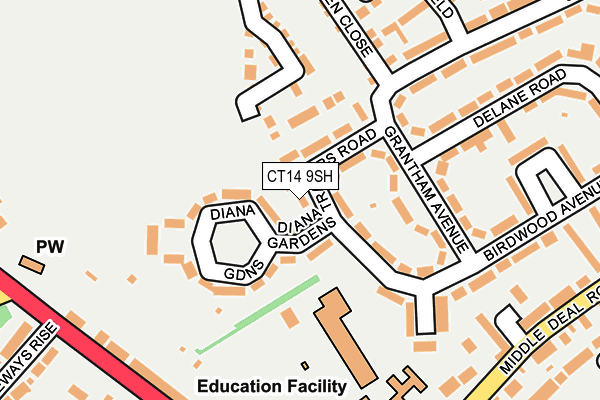 CT14 9SH map - OS OpenMap – Local (Ordnance Survey)