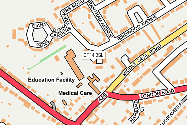 CT14 9SL map - OS OpenMap – Local (Ordnance Survey)