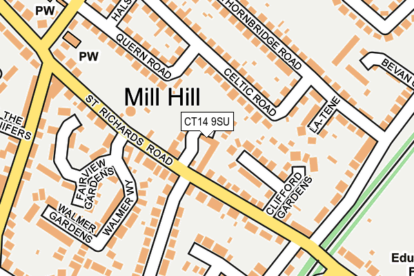 CT14 9SU map - OS OpenMap – Local (Ordnance Survey)