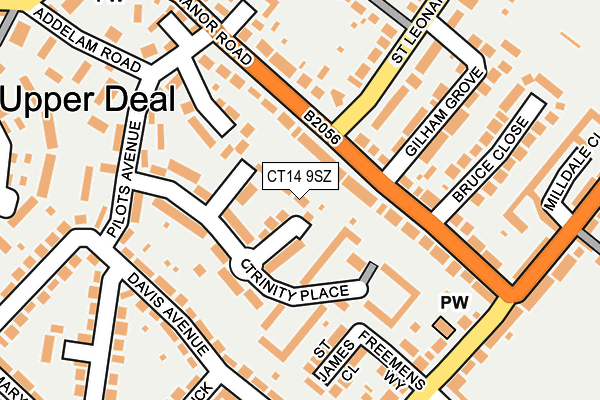 CT14 9SZ map - OS OpenMap – Local (Ordnance Survey)