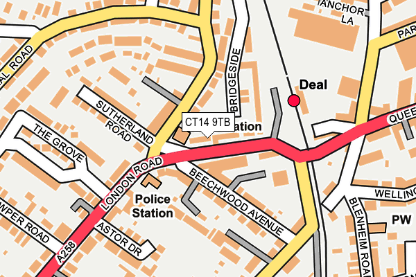 CT14 9TB map - OS OpenMap – Local (Ordnance Survey)