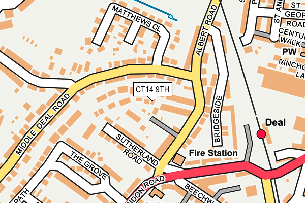 CT14 9TH map - OS OpenMap – Local (Ordnance Survey)