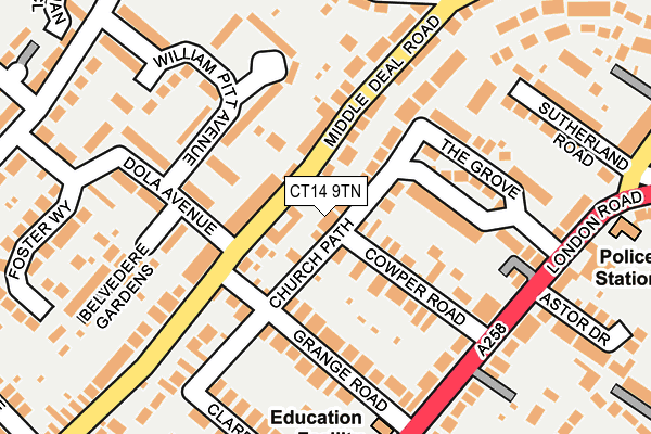 CT14 9TN map - OS OpenMap – Local (Ordnance Survey)