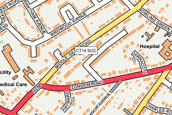 CT14 9UG map - OS OpenMap – Local (Ordnance Survey)