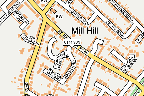 CT14 9UN map - OS OpenMap – Local (Ordnance Survey)