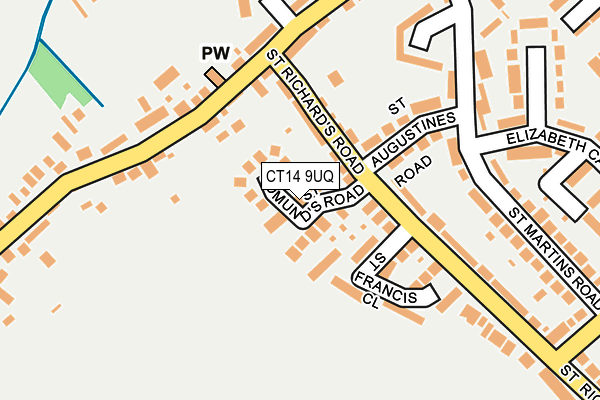 CT14 9UQ map - OS OpenMap – Local (Ordnance Survey)