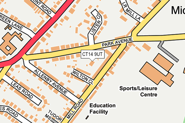 CT14 9UT map - OS OpenMap – Local (Ordnance Survey)