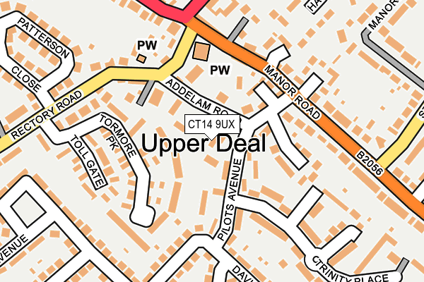 CT14 9UX map - OS OpenMap – Local (Ordnance Survey)