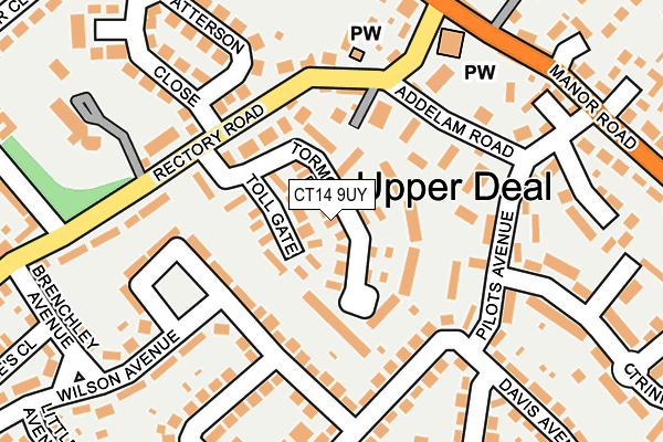 CT14 9UY map - OS OpenMap – Local (Ordnance Survey)