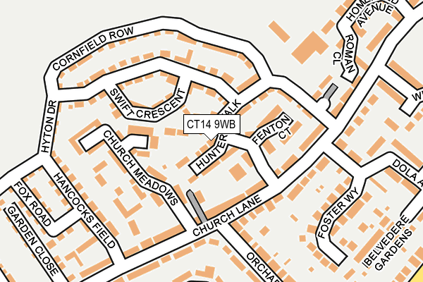 CT14 9WB map - OS OpenMap – Local (Ordnance Survey)