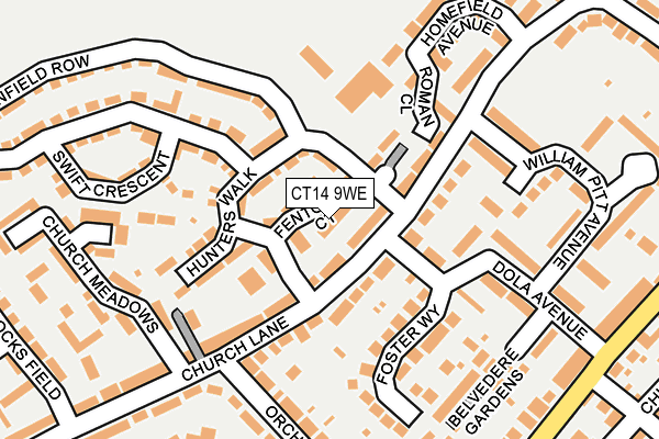 CT14 9WE map - OS OpenMap – Local (Ordnance Survey)