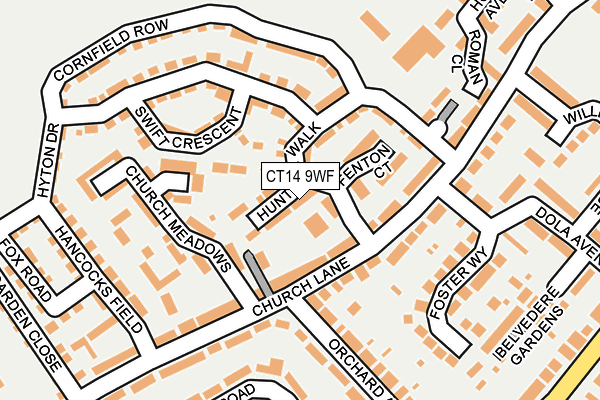 CT14 9WF map - OS OpenMap – Local (Ordnance Survey)