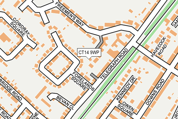 CT14 9WP map - OS OpenMap – Local (Ordnance Survey)