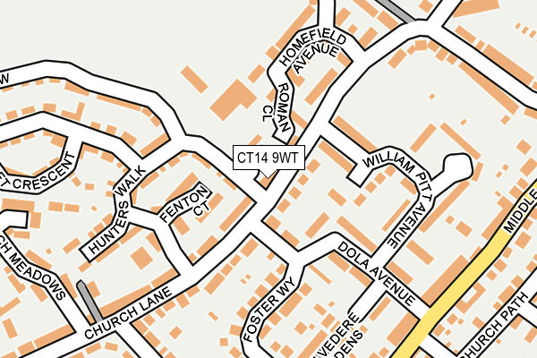 CT14 9WT map - OS OpenMap – Local (Ordnance Survey)